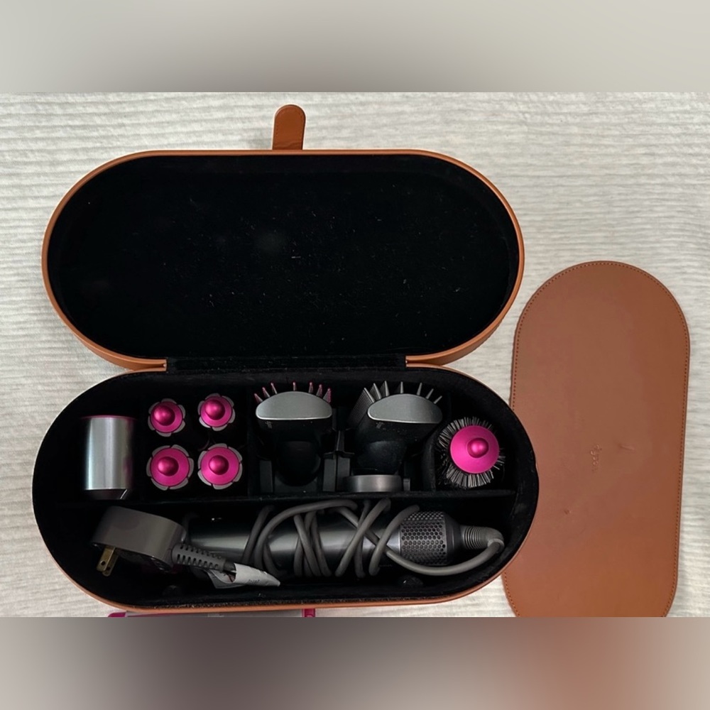 Dyson Hair Styling Set with Pink and Brown Accents